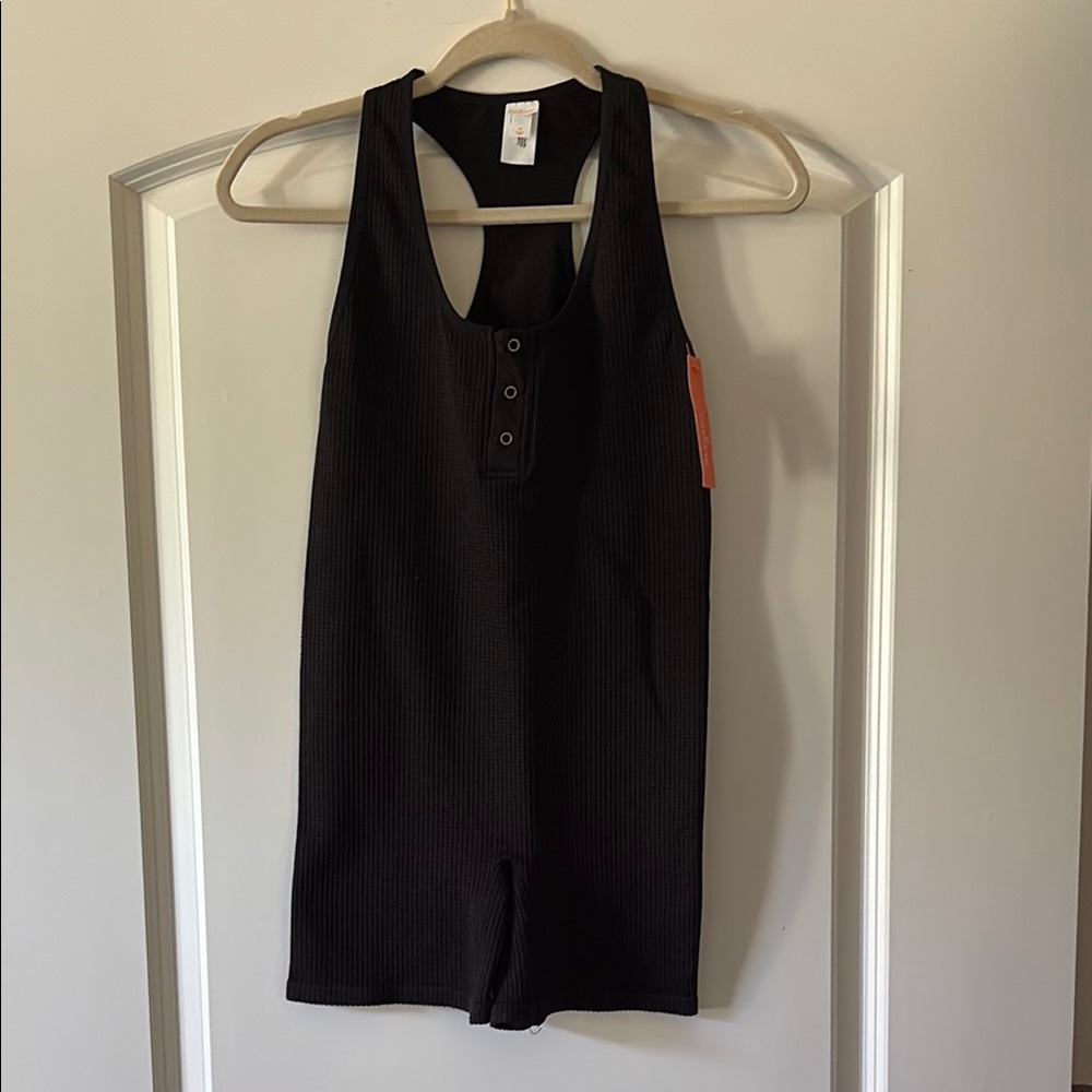 Black Racerback Romper